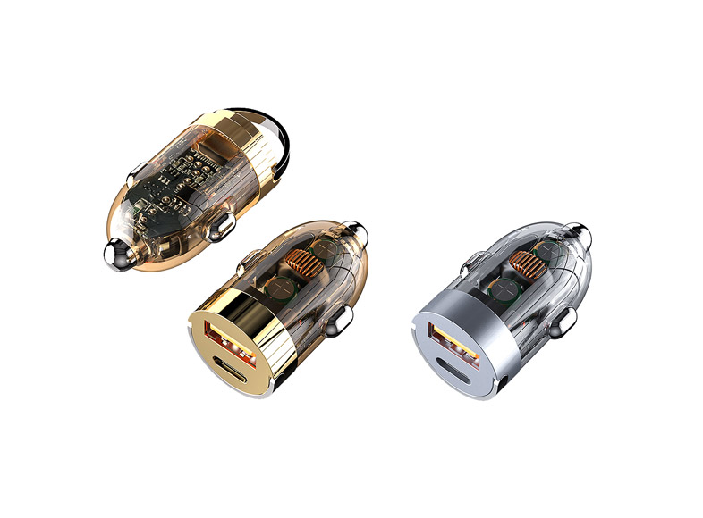 USB зарядно за кола с бързо зареждане. Два порта
