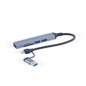HUB USB Type-C с преходник USB 3.0, 3 х USB 3.0, Card Reader