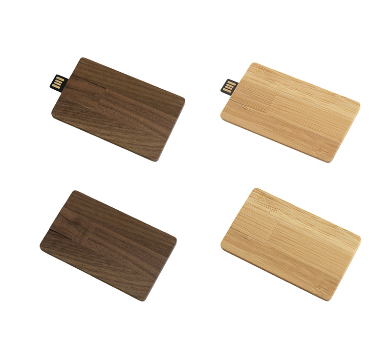 USB флаш памет 64GB — бамбук
