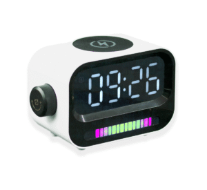 Bluetooth Speaker (говорител) с безжично зарядно, часовник, будилник и USB плеър с LED индикатор