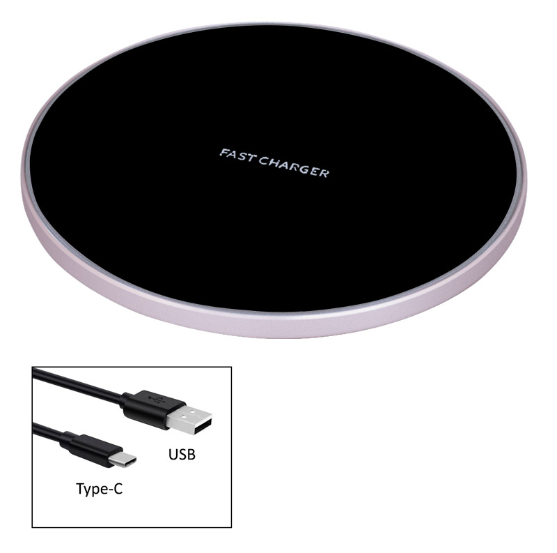 Бързо безжично зарядно за телефон. Вкл. кабел USB Type C
