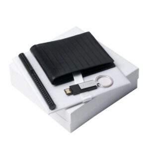 Комплект ключодържател-USB 4GB, портфейл и ролер Trace Noir